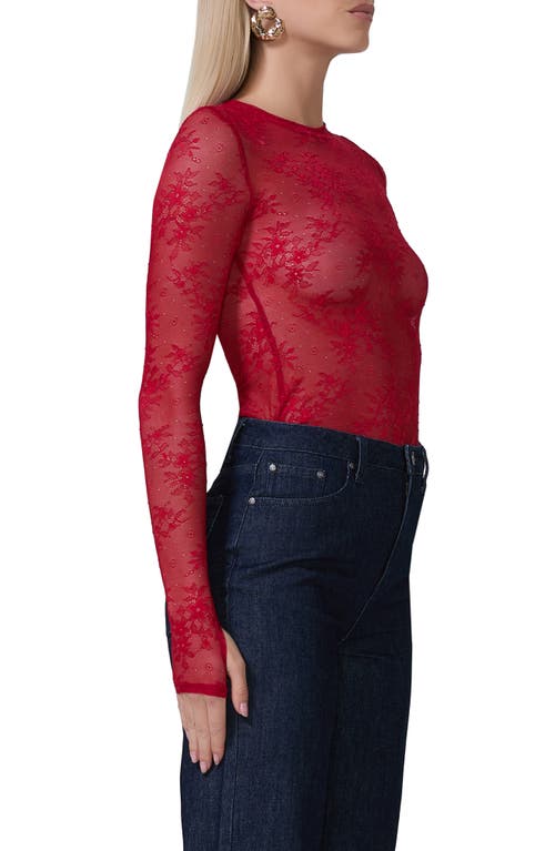 AFRM AFRM KAYLEE SEMISHEER FLORAL LACE TOP
