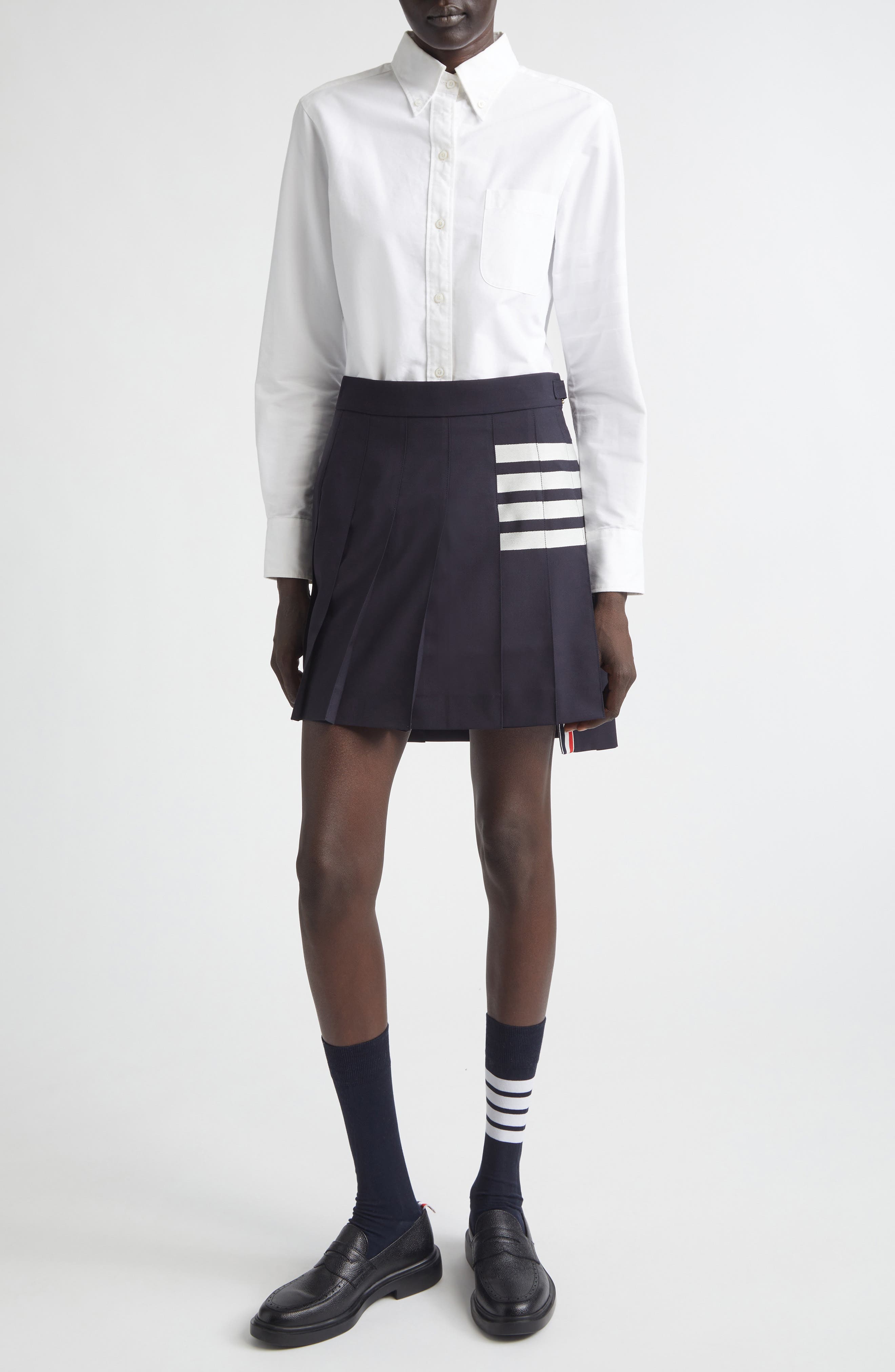 Classic Point Collar Long Sleeve Cotton Blouse - image 2