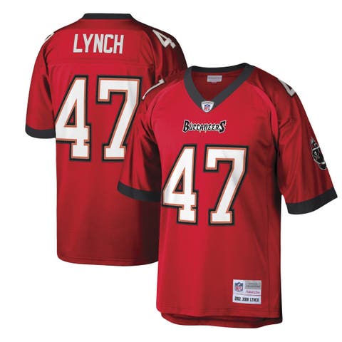 Men's Mitchell & Ness John Lynch Red Tampa Bay Buccaneers Legacy Replica Jersey