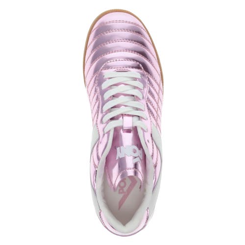 Pony Mens Madrid 82 Metallic Genuine Leather Premium Lace Up Athletic Sneaker Shoe In Rose Gold/white