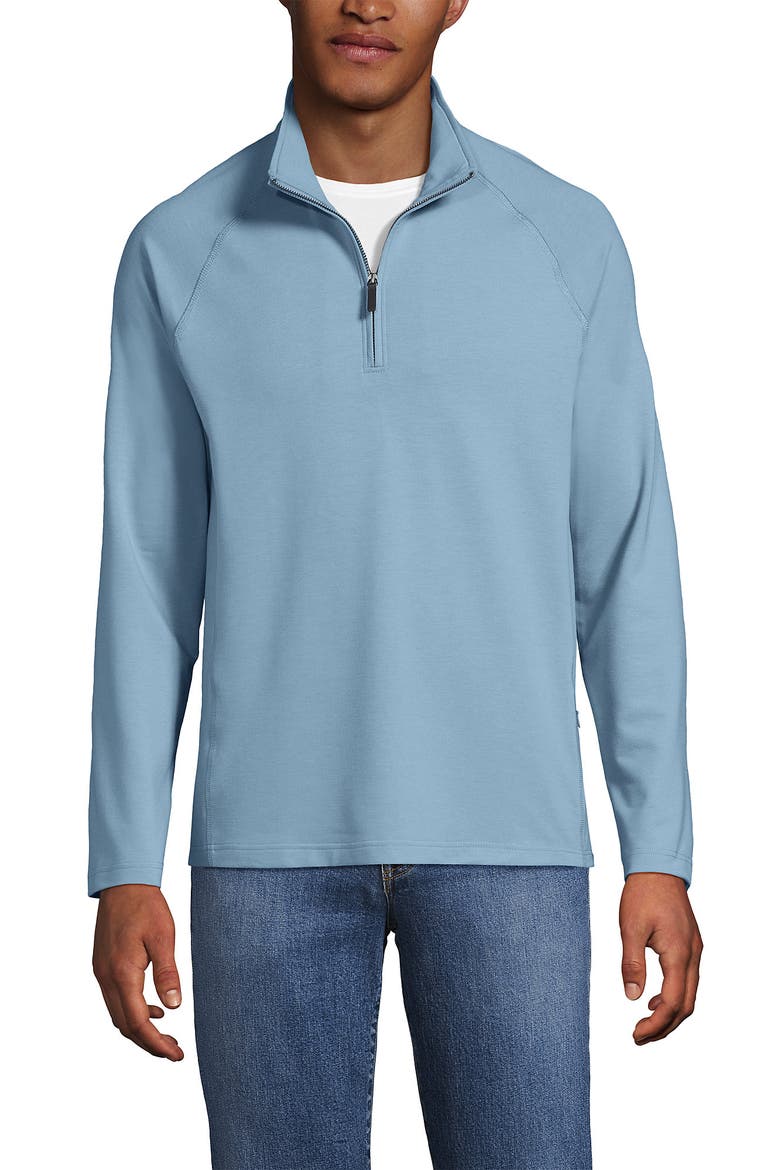 Long Sleeve Raglan Hybrid Quarter Zip, Main, color, Light Storm Blue