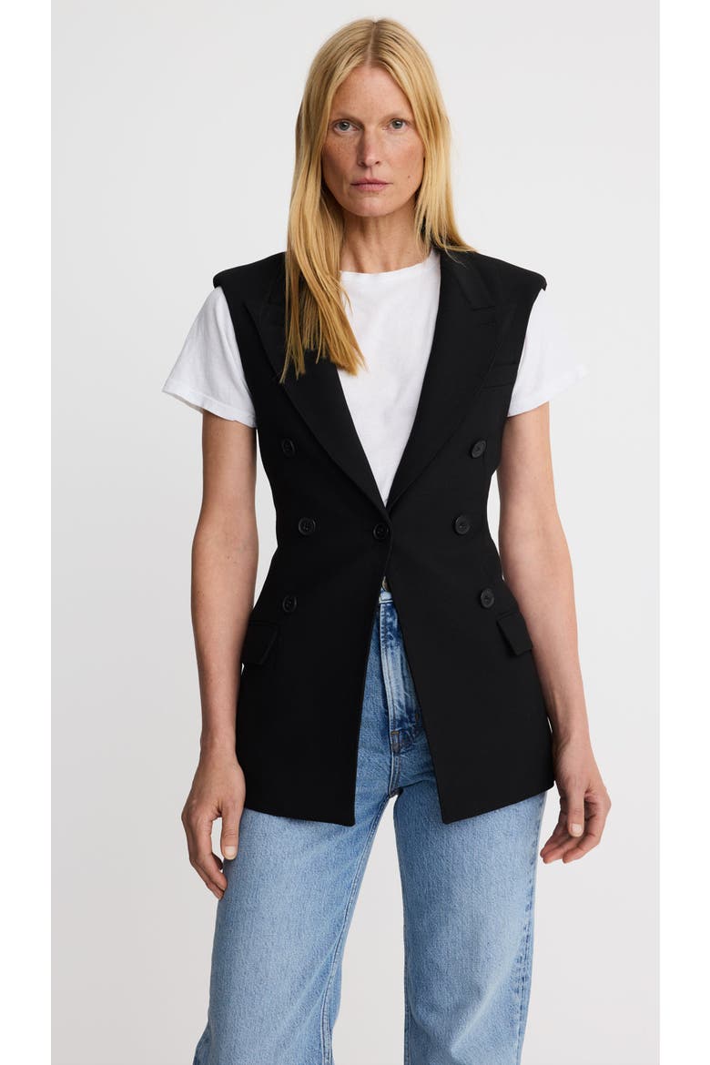 Sleeveless Not A DB Blazer, Main, color, Black Pique
