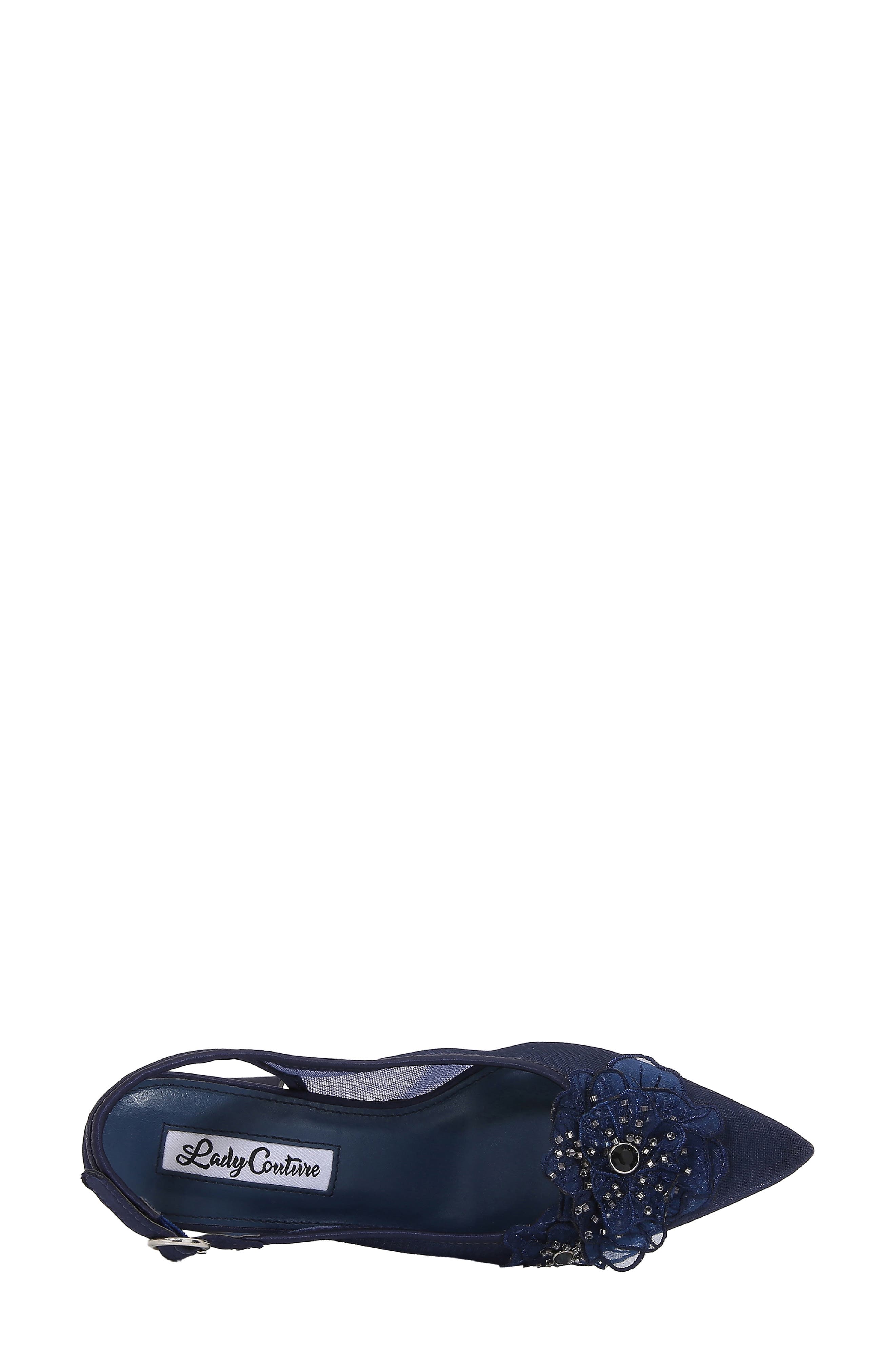 Ballroom Pointed Toe Slingback Pump, Alternate, color, NAVY
