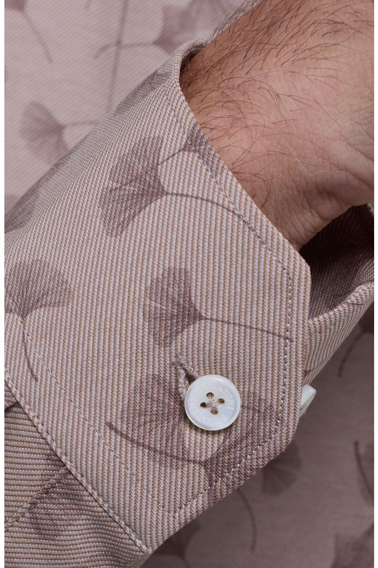 James OoohCotton® Floral Twill Button-Up Shirt, Alternate, color, SAND
