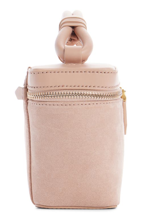 Balmain B-army Suede Vanity Crossbody Bag In 0dx Light Pink
