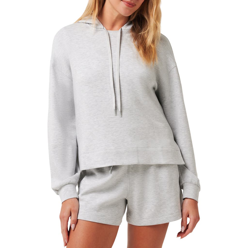 Shop Travismathew Skyloft Hooded Sweatshirt In Heather Light Grey