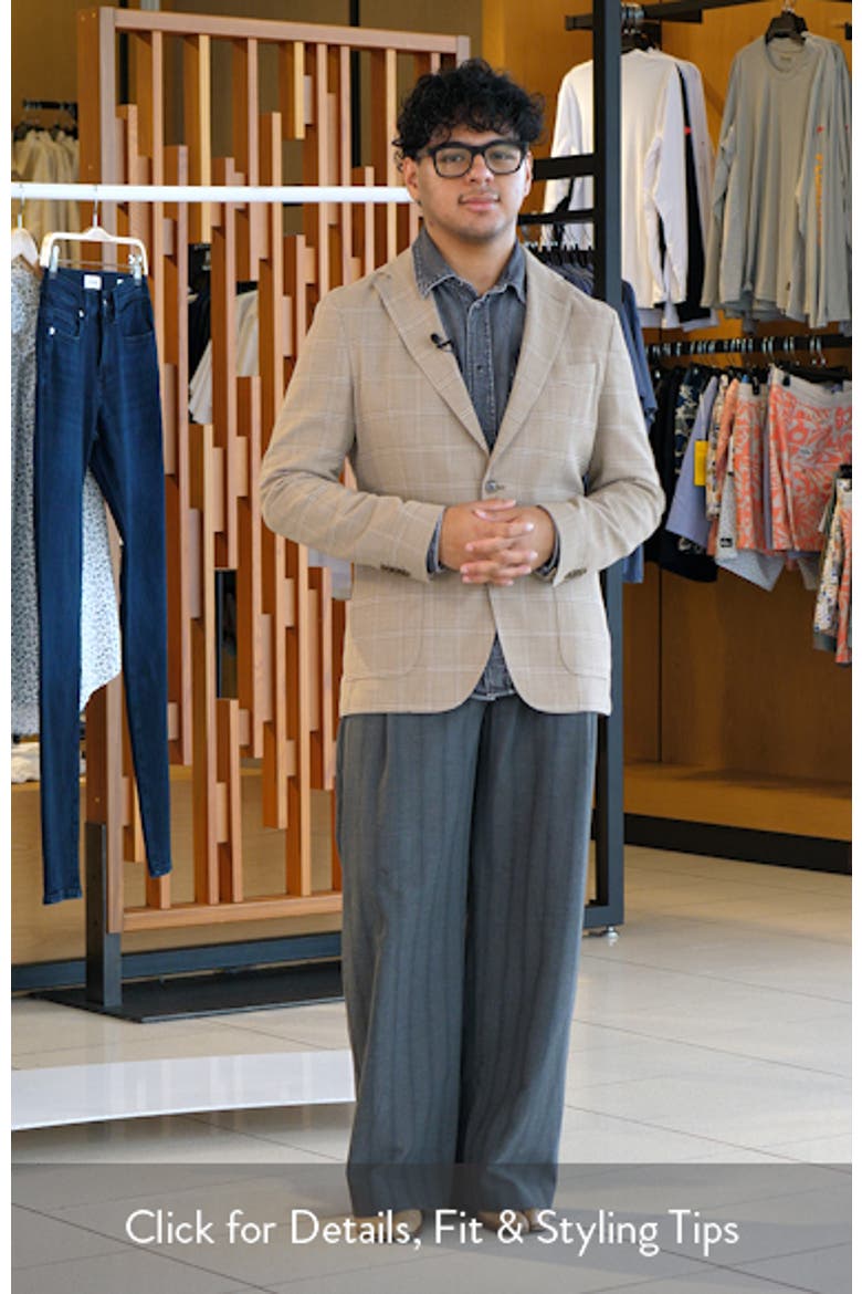 Hanry Slim Fit Check Stretch Wool & Cotton Sport Coat video