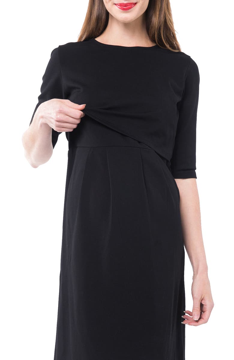 Nom Maternity Valentina Ponté Knit Maternity/Nursing Dress, Alternate, color,