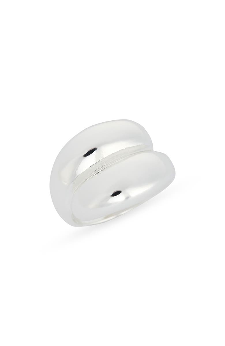 Leith Ridged Statement Ring, Main, color, Silver