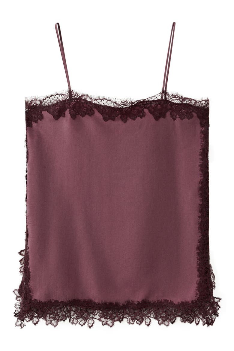 Lace Satin Camisole, Alternate, color, MAROON