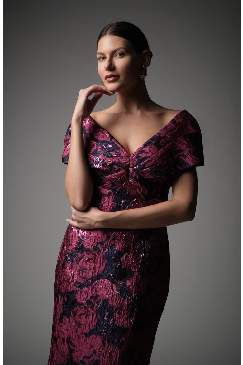 Aurelia Mermaid Gown, Alternate, color, MAGENTA/ NAVY