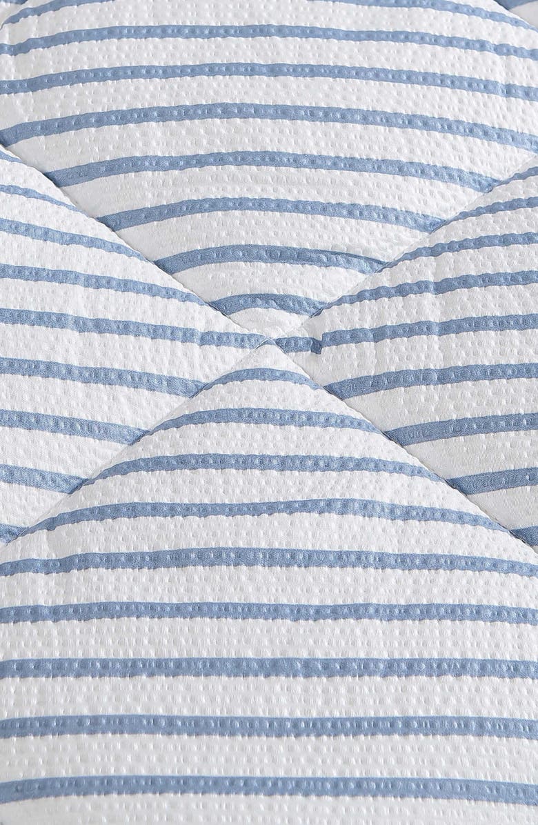 Nautica Windsor Stripe Seersucker Comforter Set, Alternate, color, Chambray Blue