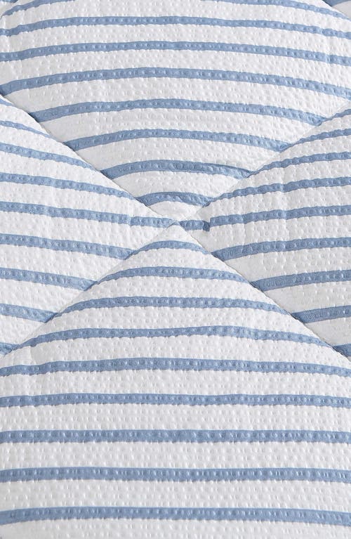 Nautica Windsor Stripe Seersucker Comforter Set In Chambray Blue
