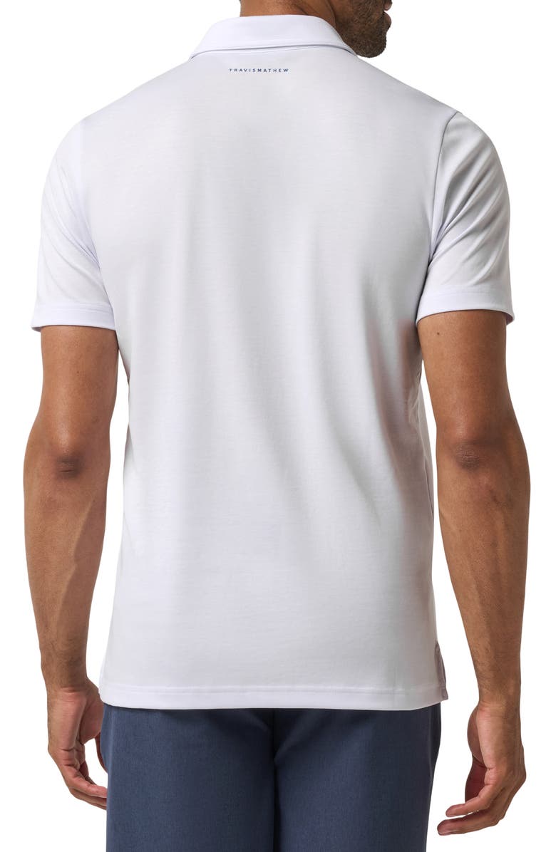 TravisMathew All Day Drift Chest Stripe Polo, Alternate, color, White
