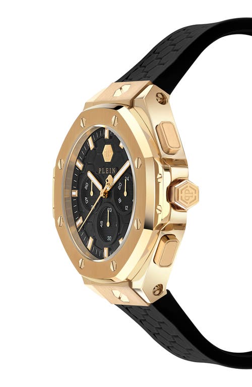 Philipp Plein Royal Silicone Strap Chronograph Watch, 42mm In Gold