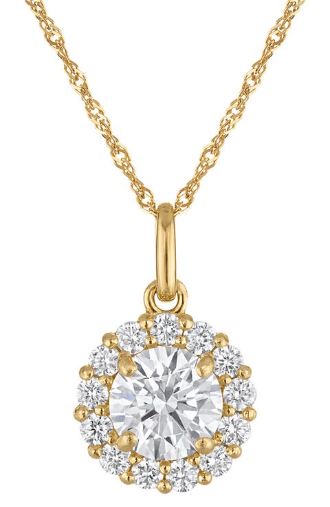 14K Gold Lab Grown Diamond Pendant Necklace
