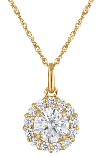Fzn 14k Gold Lab Grown Diamond Pendant Necklace In Yellow
