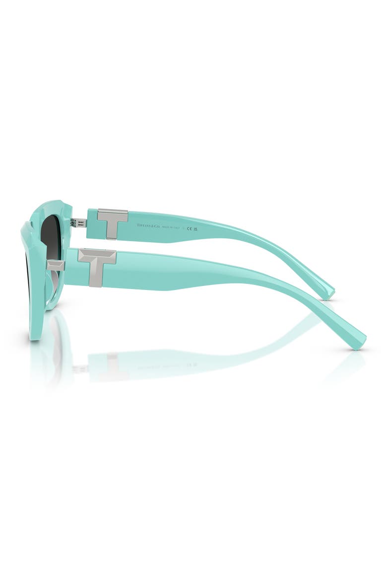 55mm Gradient Pillow Sunglasses, Alternate, color, TIFFANY BLUE / GREY GRADIENT