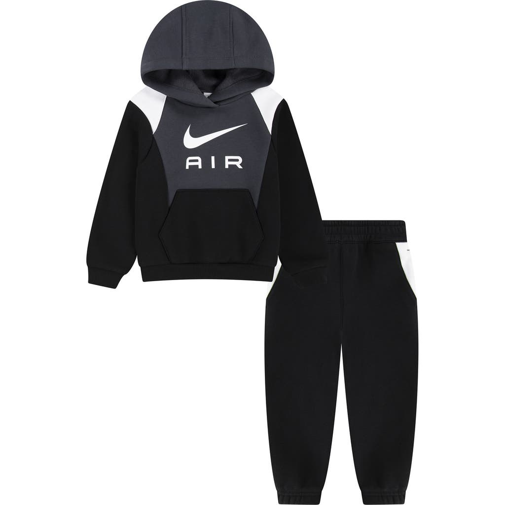 Nike Kids' Air Fleece Pullover Hoodie & Joggers Set In Black