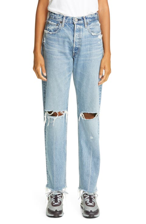 Viola Ripped Straight Leg Jeans