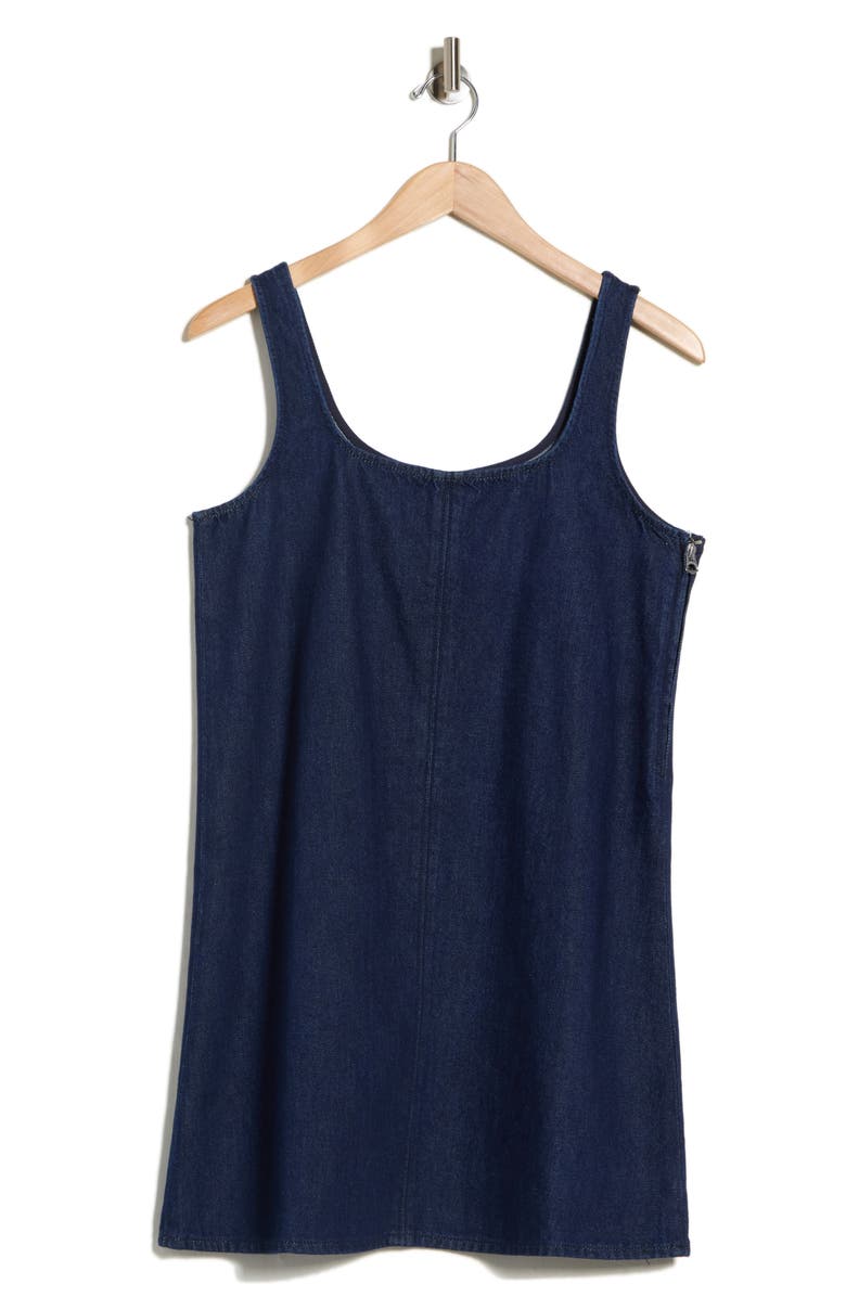 rag & bone Kiki Sleeveless Denim Minidress, Main, color, Rinse