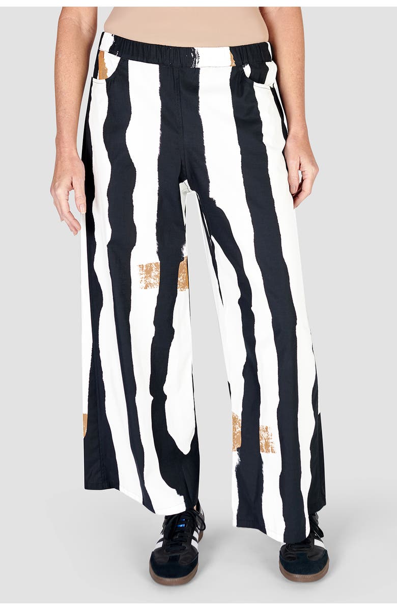 Alembika Zebra printed cropped wide leg pants, Alternate, color,