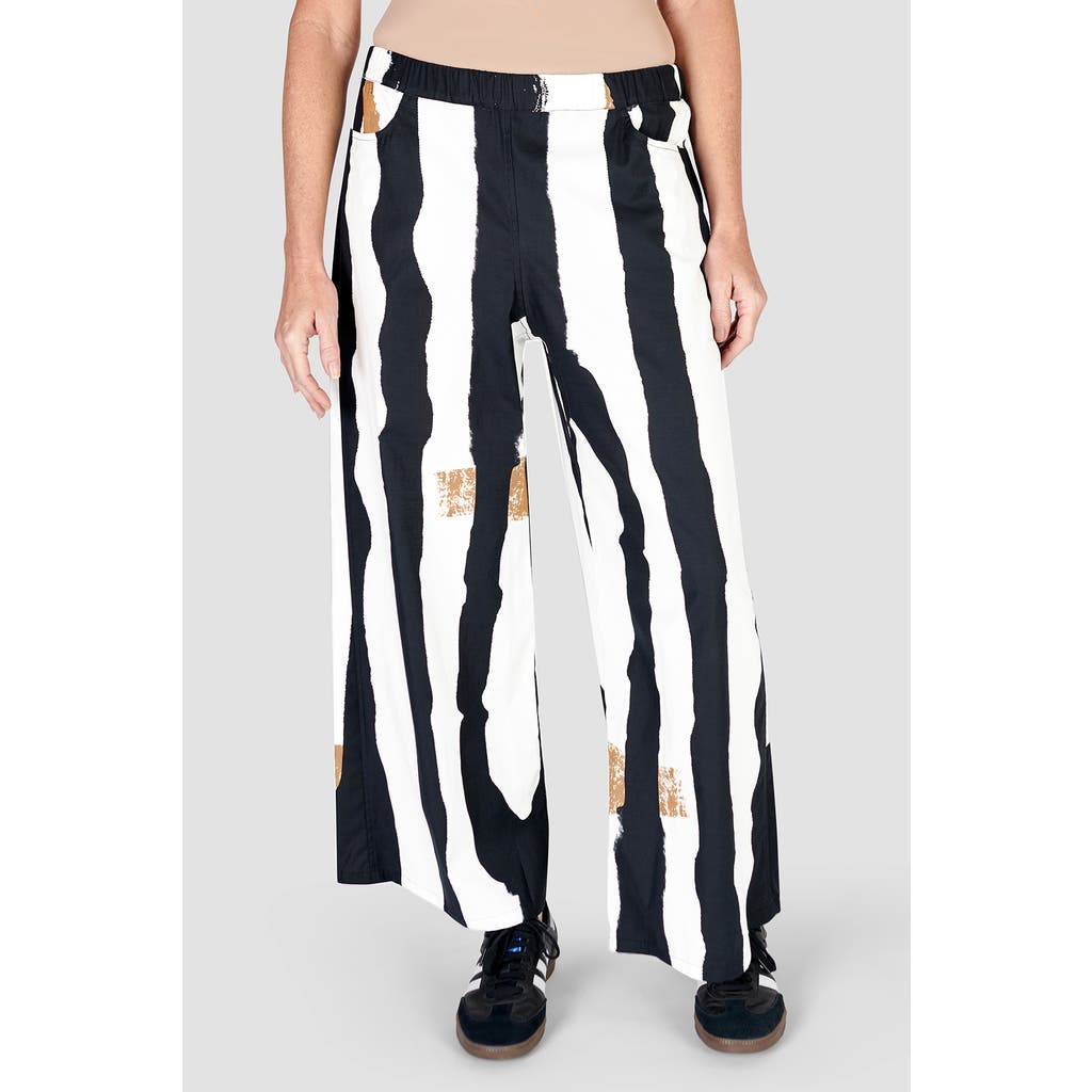 ALEMBIKA ALEMBIKA ZEBRA PRINTED CROPPED WIDE LEG PANTS