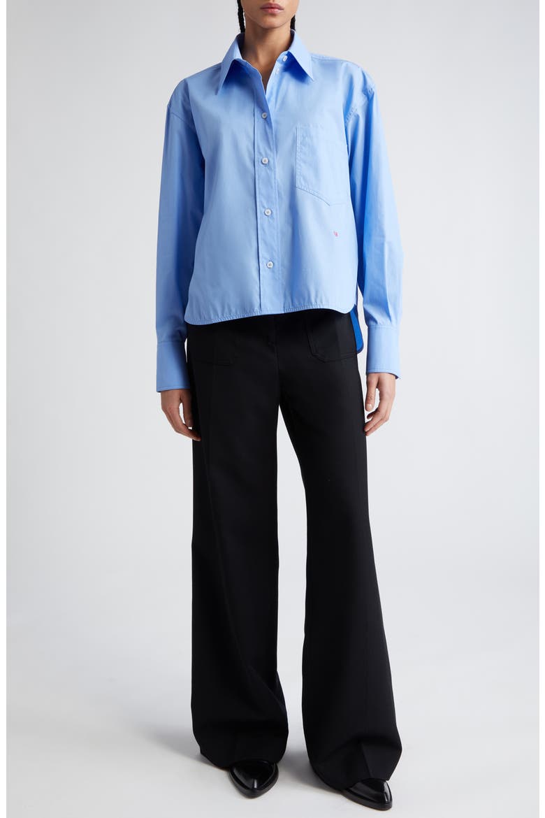 Alina Wide Leg Ponte Knit Trousers, Alternate, color, BLACK