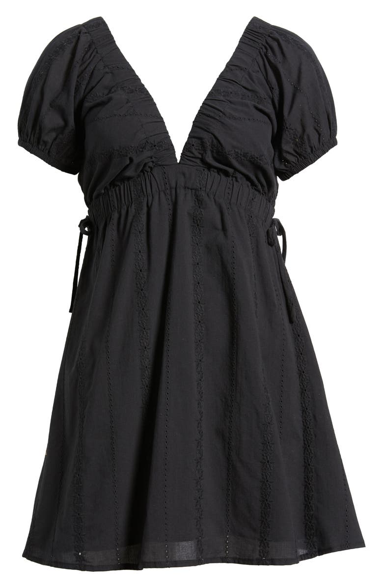 BP. Cotton Eyelet Embroidered Dress, Alternate, color, Black