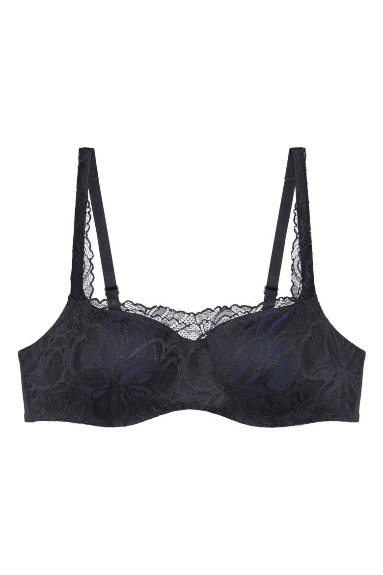 Body MakeUp Illusion Lace Balconette Bra, Main, color, MISTY TURQUOISE