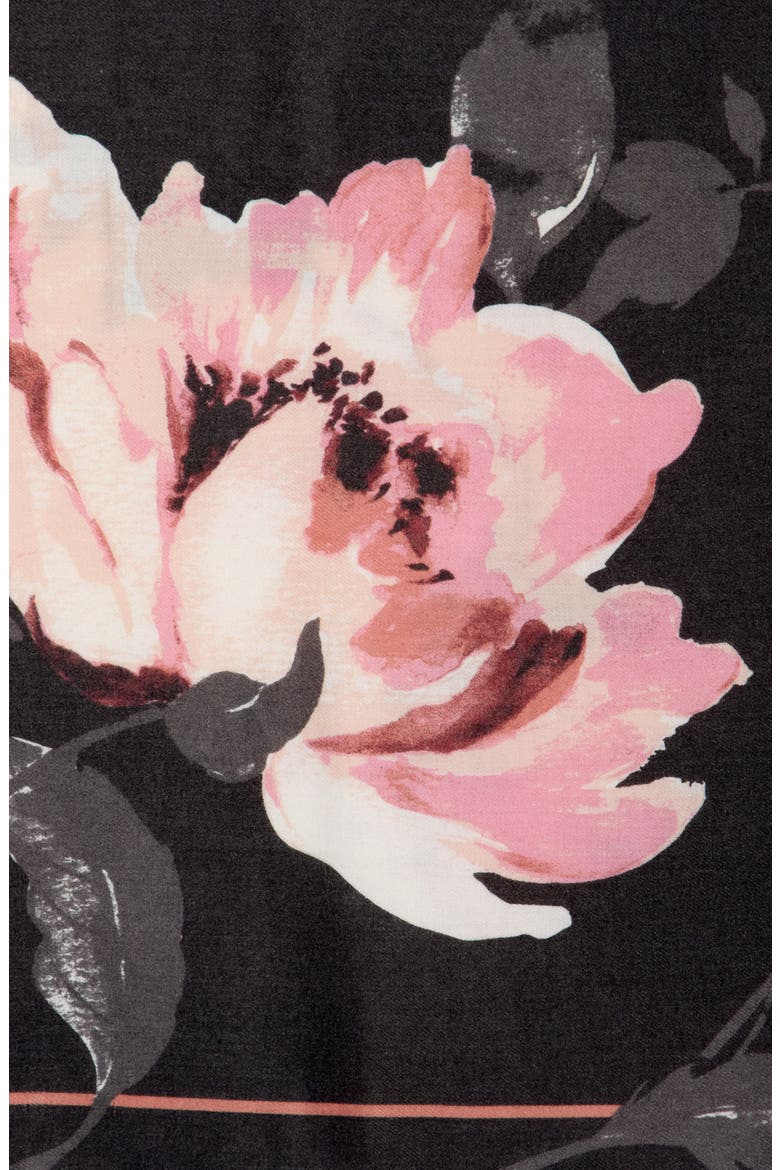 Floral Supersoft Woven Scarf, Alternate, color, BLACK