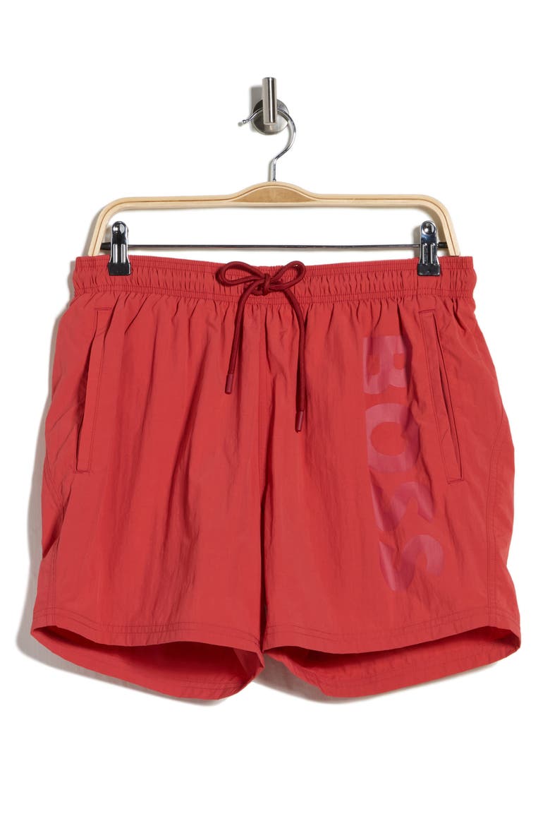 Squid Swim Trunks, Alternate, color, RED