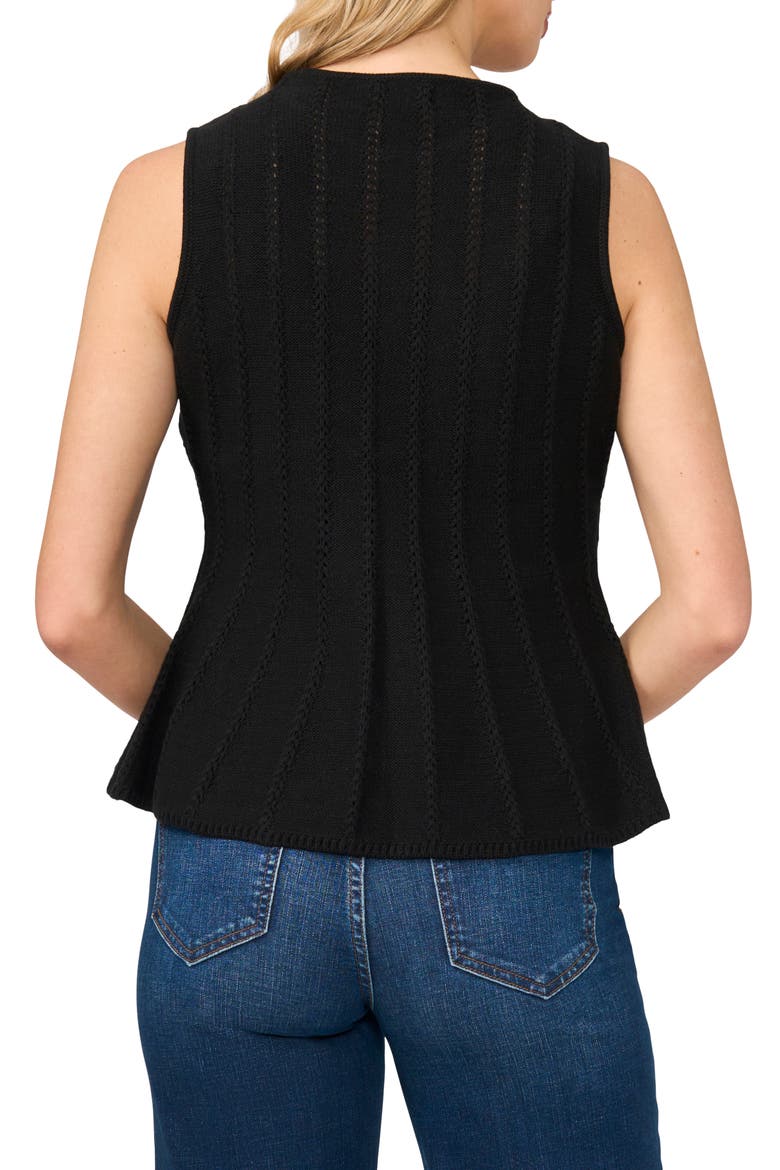Sleeveless Peplum Top, Alternate, color, RICH BLACK
