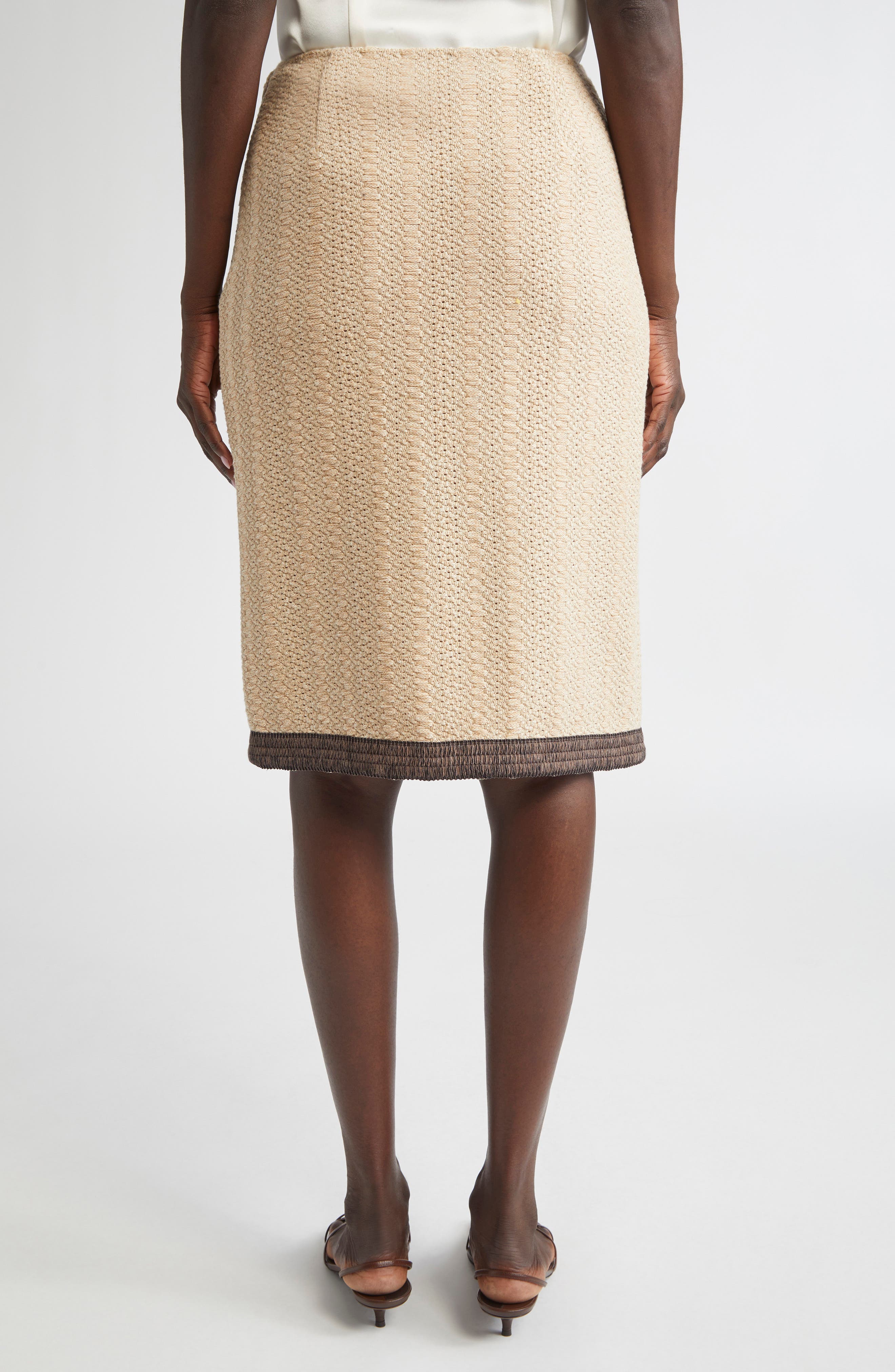 Basket Texture Knit Skirt - image 2