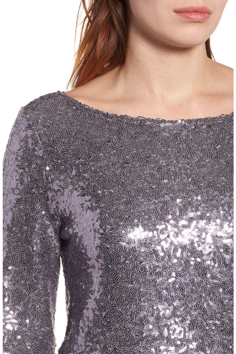 Tie Back Sequin Top, Alternate, color, LAVENDER