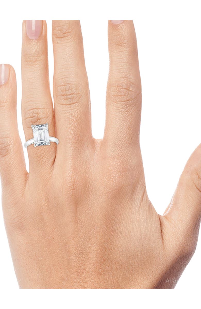Bliss Diamond 4Ct Emerald Cut Certified Diamond Engagement Ring 14k Gold Lab Grown, Alternate, color, 