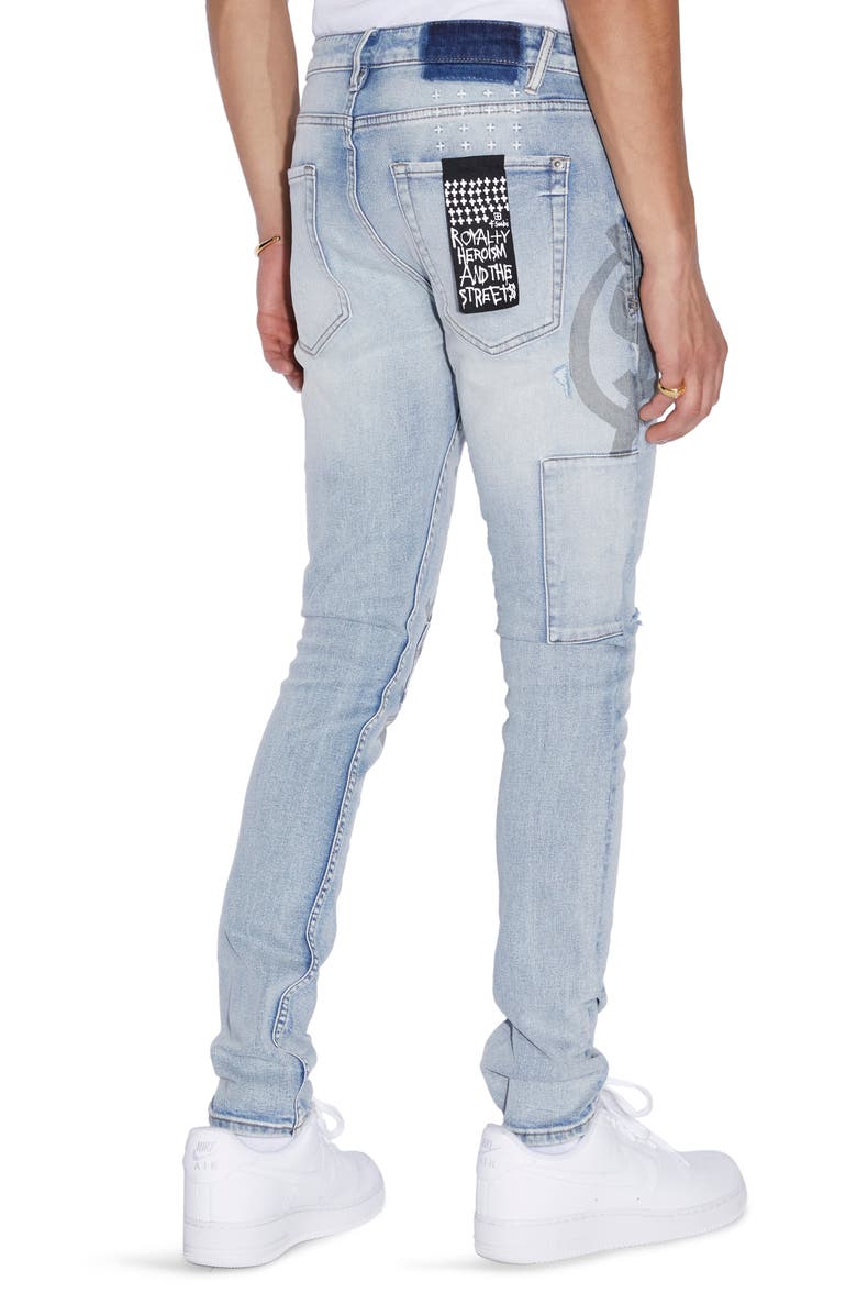 Ksubi Van Winkle Dollar Ripped Skinny Jeans, Alternate, color,