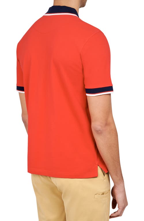 Construct Solid Pique Polo In Red
