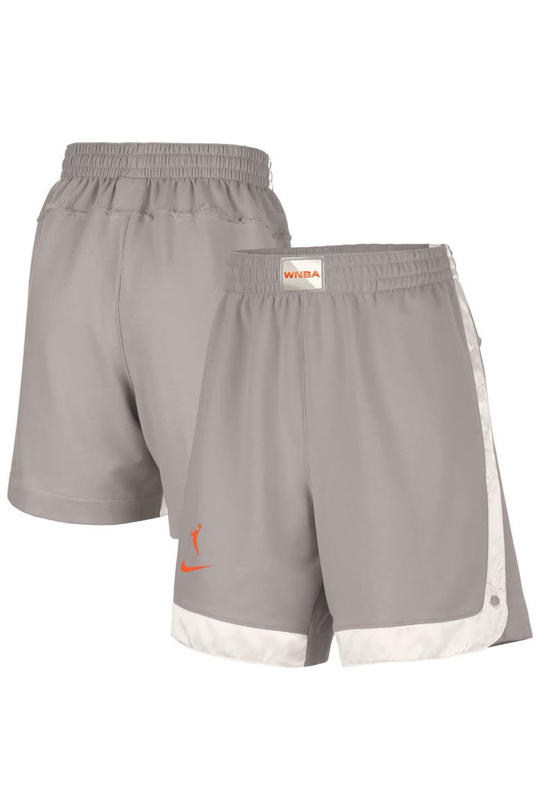 Women's Nike  Gray WNBA Gear WNBA Fly Basketball Tri-Blend Fleece Shorts, Main, color, Gray