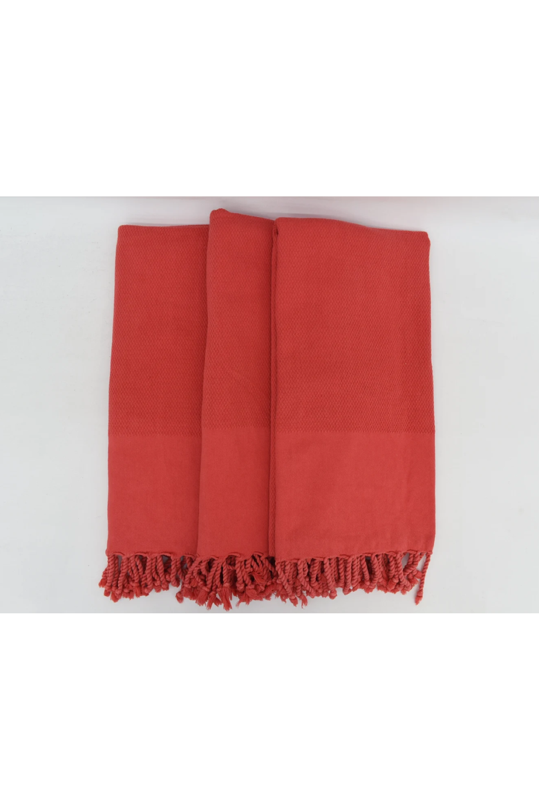 Poppy Stone-Washed Towel/Throw Blanket, Alternate, color, Red