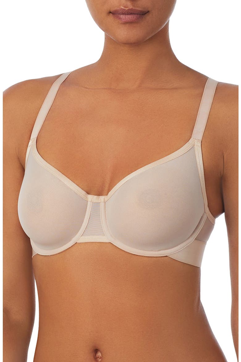 Sheer Mesh Unlined Bra, Alternate, color, CASHMERE
