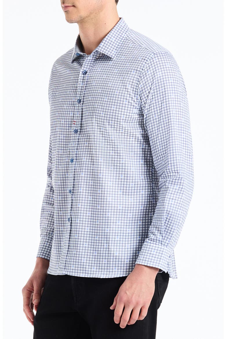 Keith Long Sleeve Button-Up Shirt, Alternate, color, BLUE MULTI
