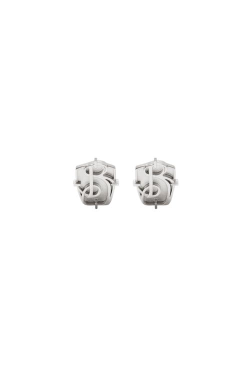 Burberry B Charm Cufflinks In Silver