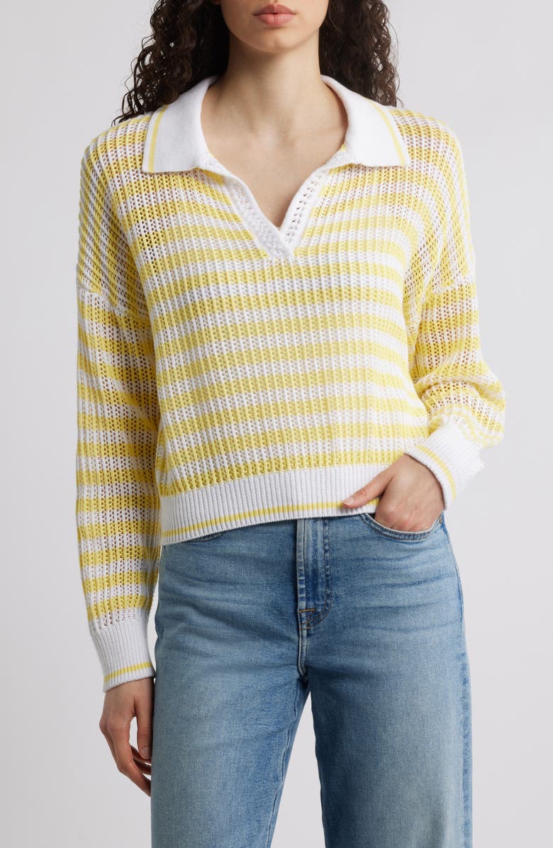 525 Kimberly Stripe Open Stitch Cotton Sweater, Main, color, 