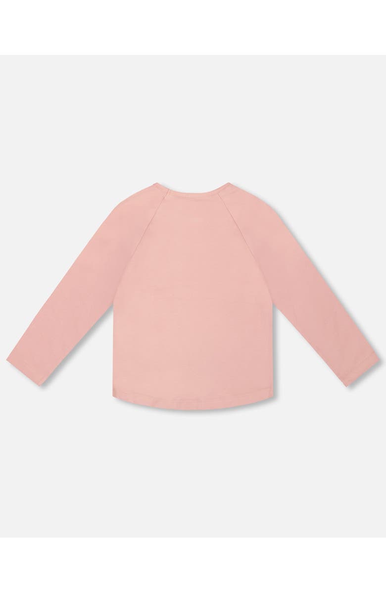 Deux par Deux Organic Cotton T-Shirt with Llama, Alternate, color, Dusty Pink