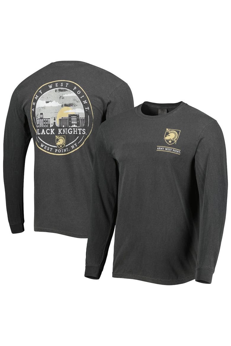 Men's Black Army Black Knights Circle Campus Scene Long Sleeve T-Shirt, Main, color, Black