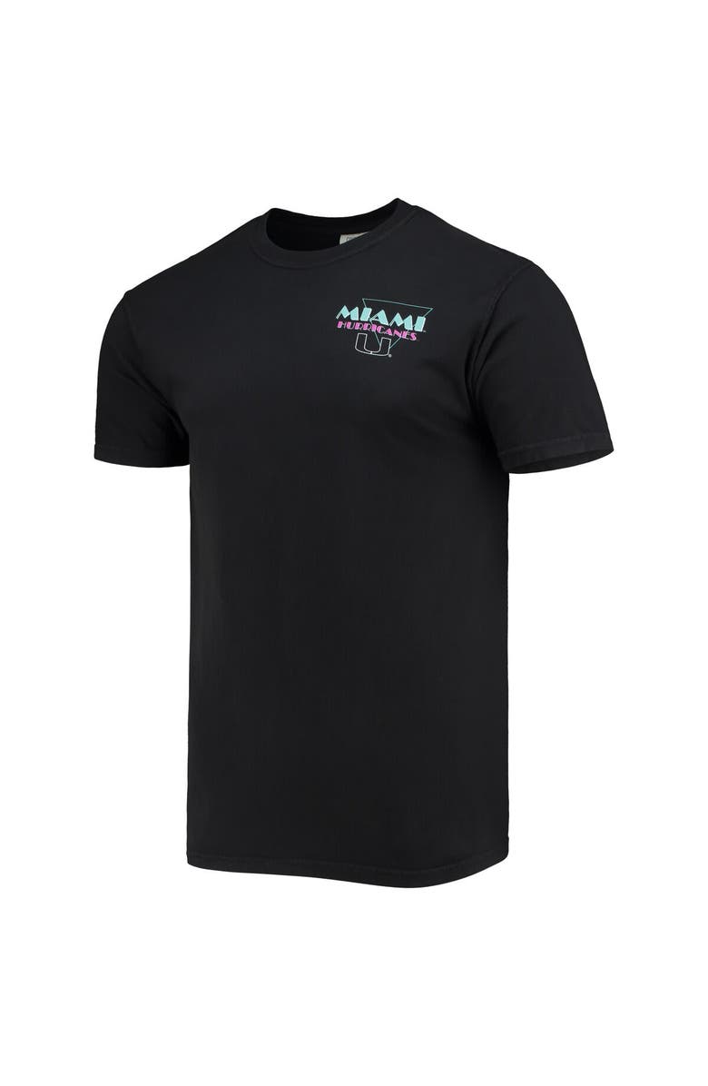 IMAGE ONE Men's Black Miami Hurricanes Miami Vice 305 Comfort Color T-Shirt, Alternate, color, 