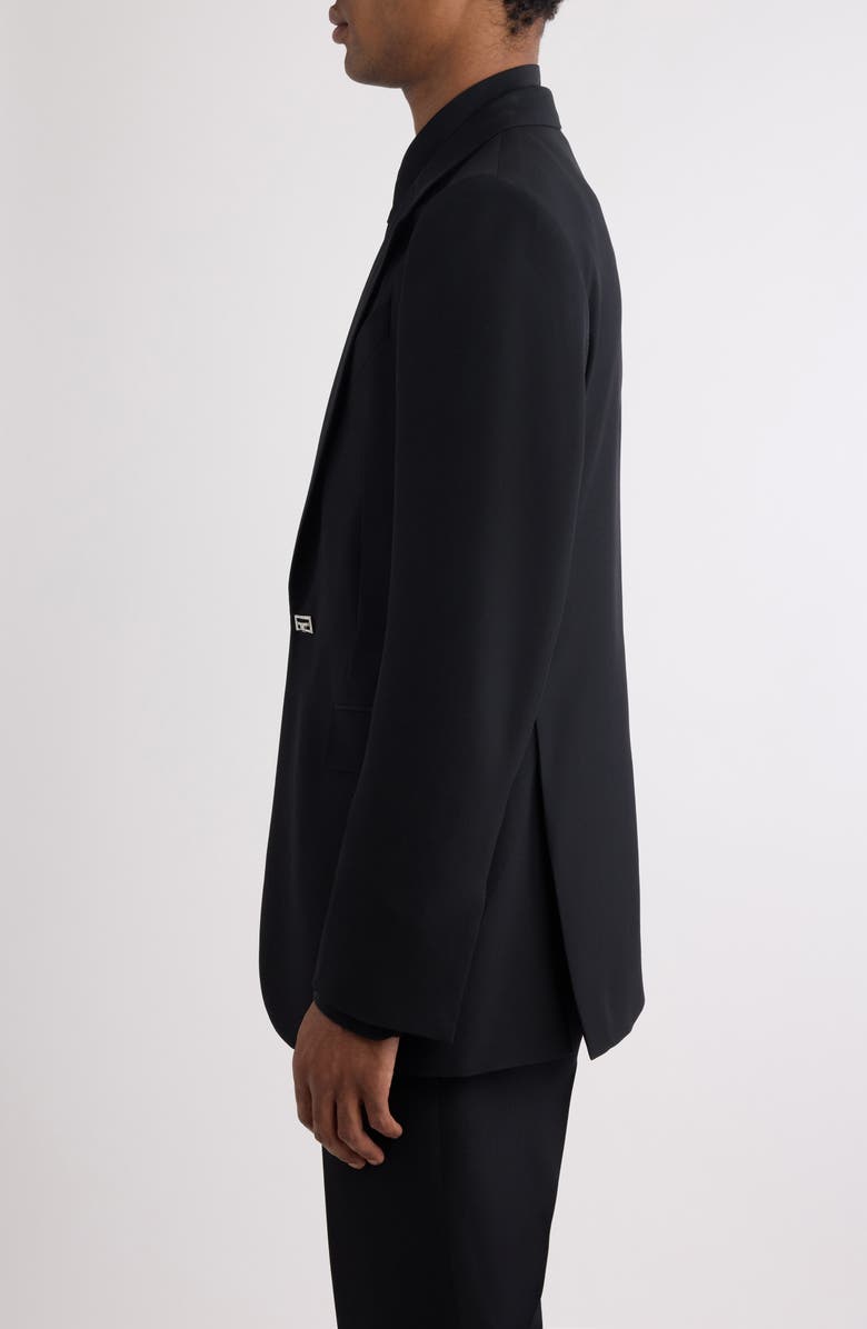 Givenchy New Metal Detail Wool Blazer, Alternate, color, 001-Black