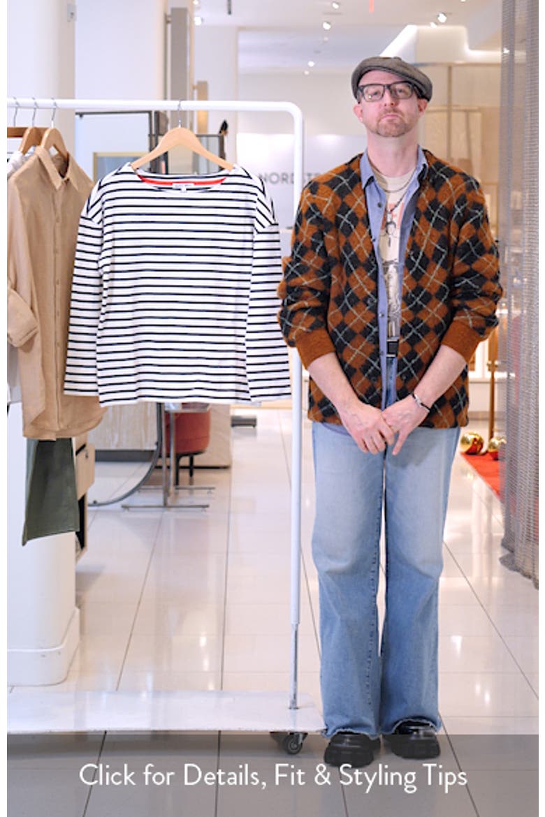 Avignon Stripe Boat Neck Top video