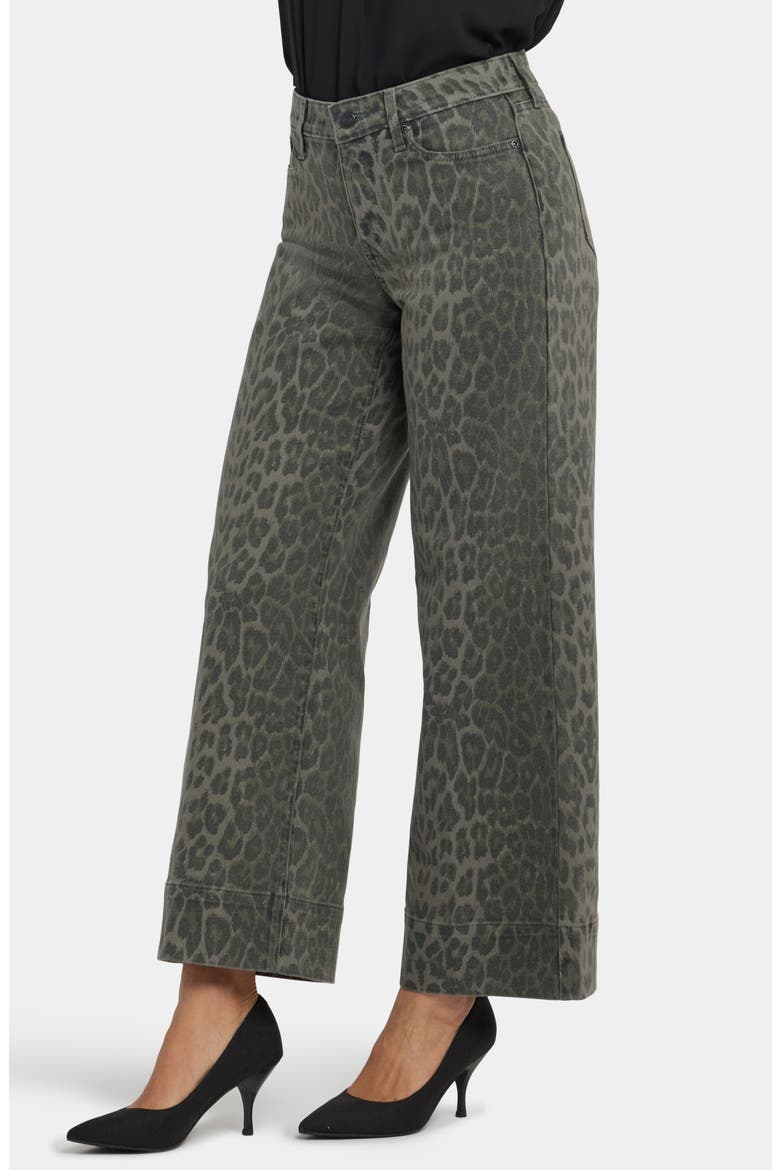 Teresa Wide Leg Ankle Jeans, Alternate, color, VINE LEAF LEOPARD